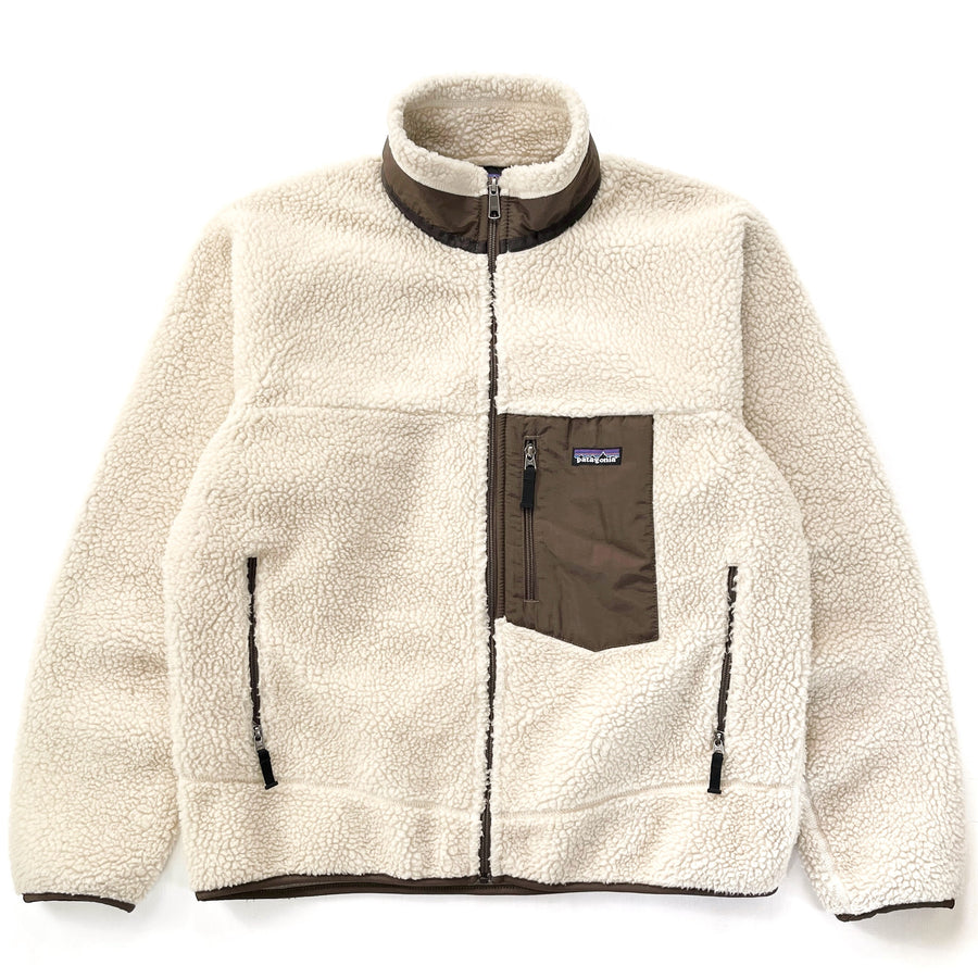 2008 Patagonia Classic Retro-X Jacket, Natural & Mushroom (L)