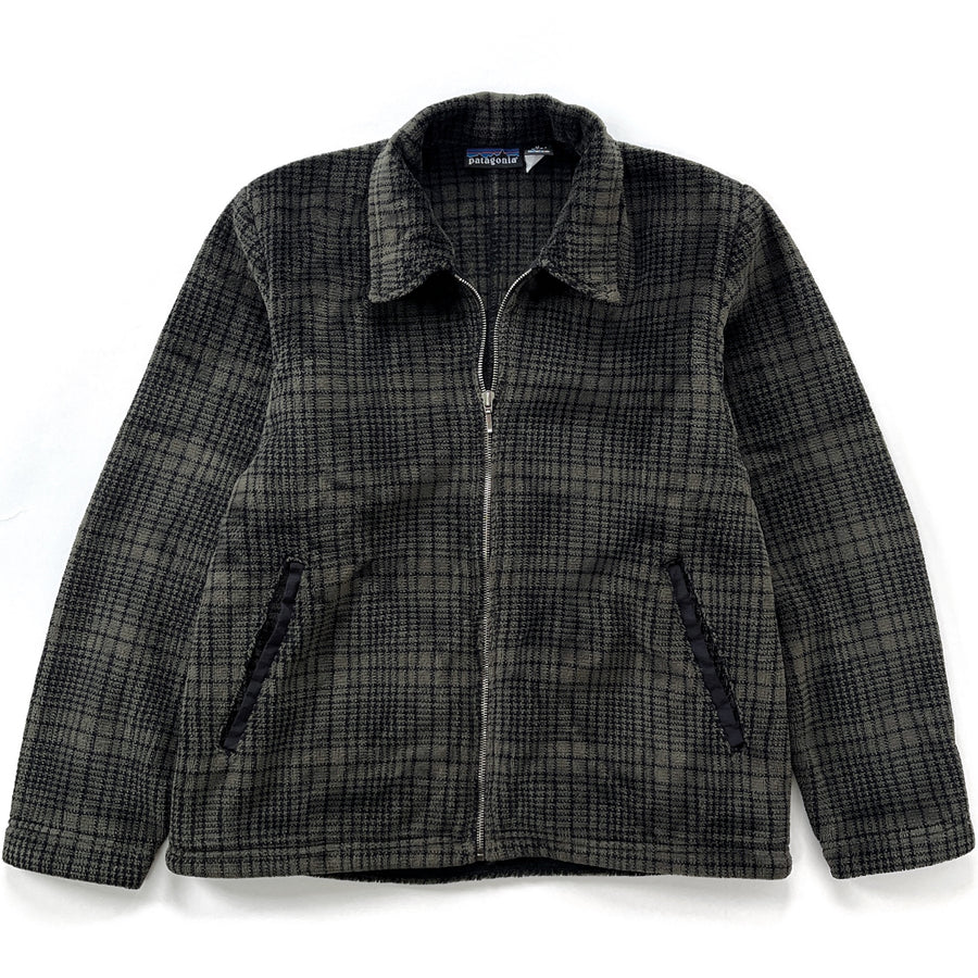 1997 Patagonia Womens Ultra-Plush Fleece Overshirt, Berkshire: Dark Ash (M)