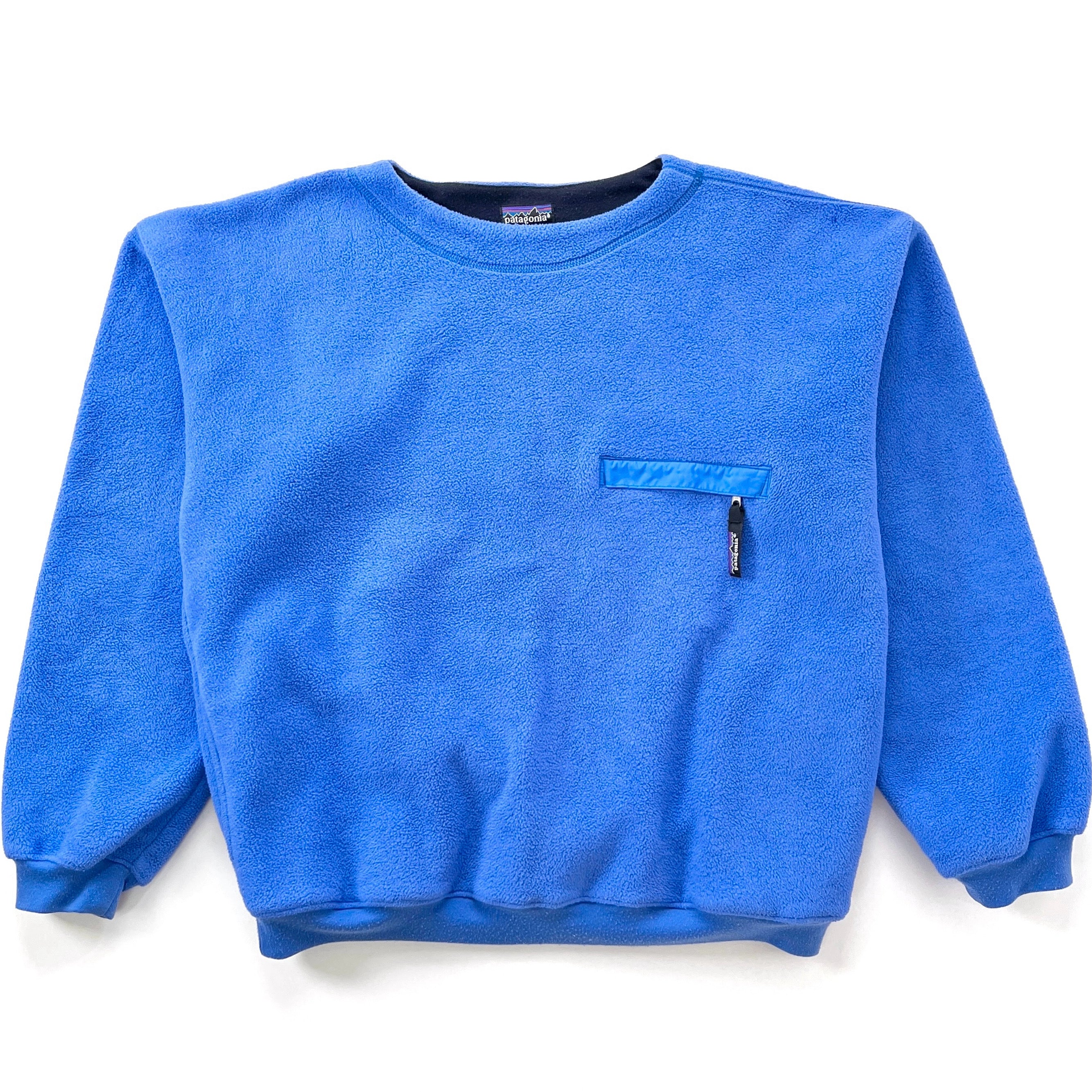 1991 Patagonia Made In The U.S.A. Synchilla Crewneck, Sapphire Blue (L/XL)