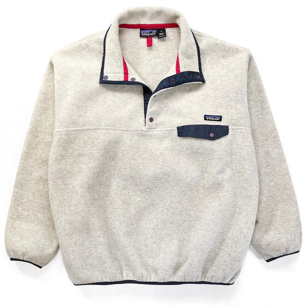 2001 Patagonia Synchilla Snap-T, Oatmeal Heather & Carbon (L/XL)