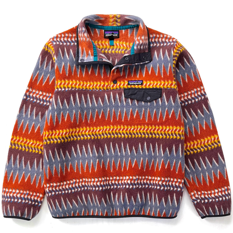 2017 Patagonia Womens Printed Snap-T, Laughing Waters: Ruby (S)