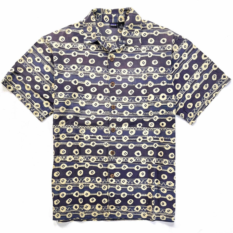 1995 Patagonia Mens Surya Batik Print Shirt, Tribal: Condor (M/L)
