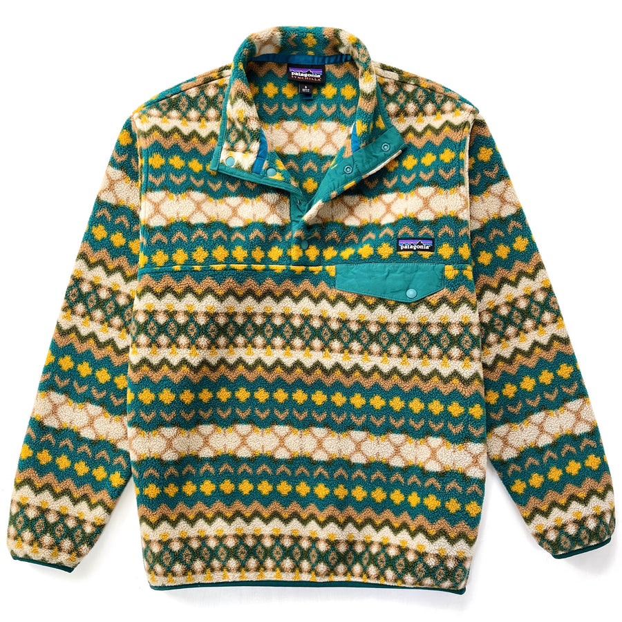 2015 Patagonia Printed Synchilla Snap-T, Cliff: Arbor Green (S)