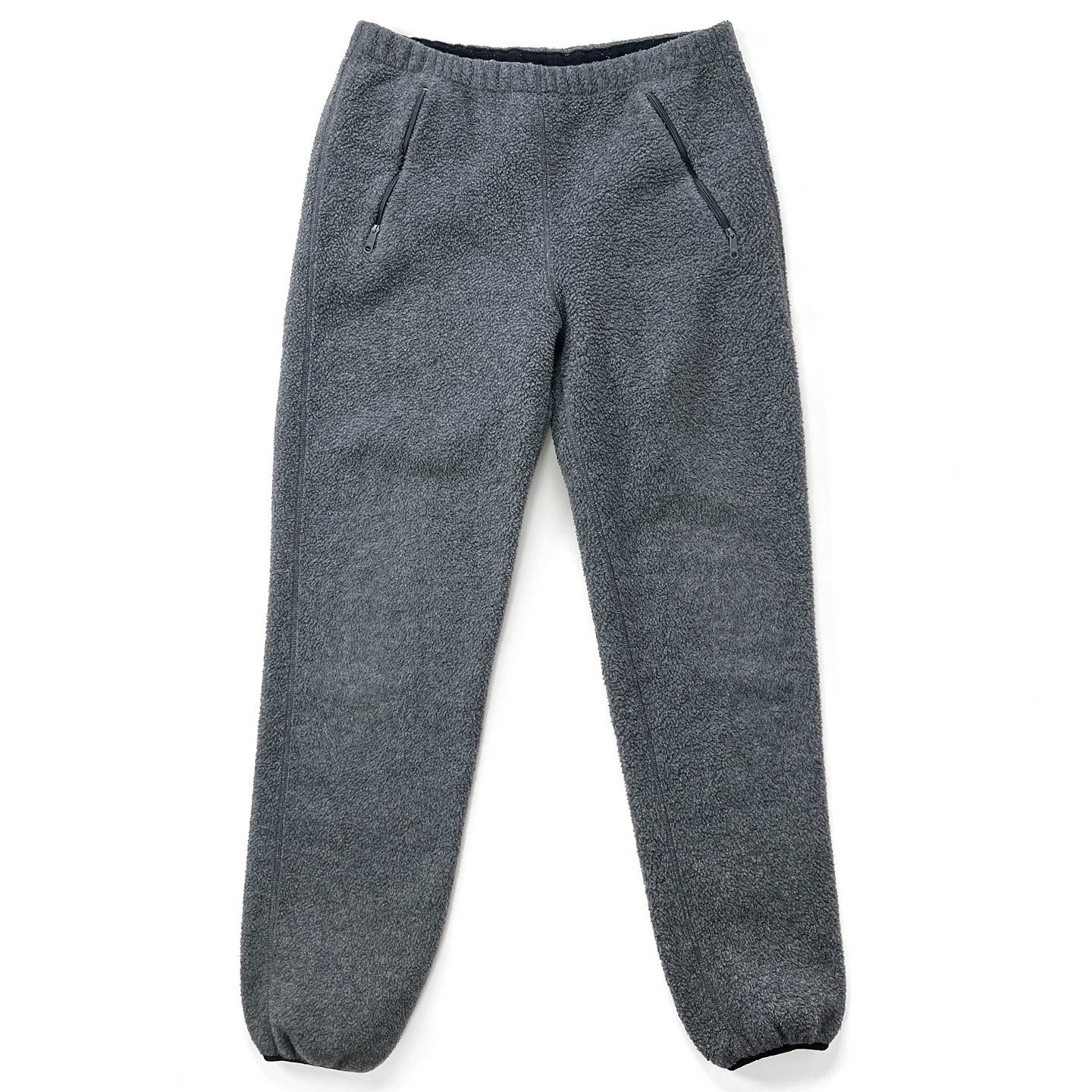 1989 Patagonia Made In The U.S.A. Synchilla Fleece Pants, Charcoal Grey (M)