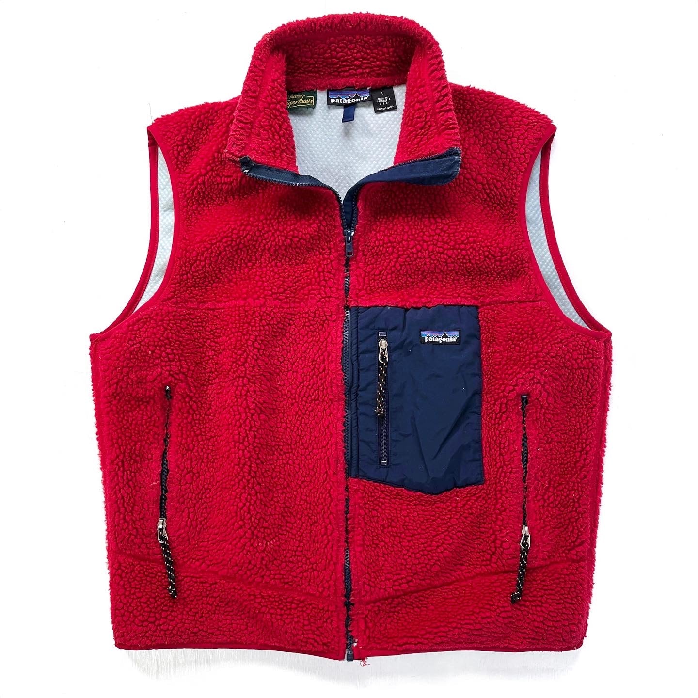1999 Patagonia Classic Retro-X Vest, Burnt Chili & Navy (M/L)