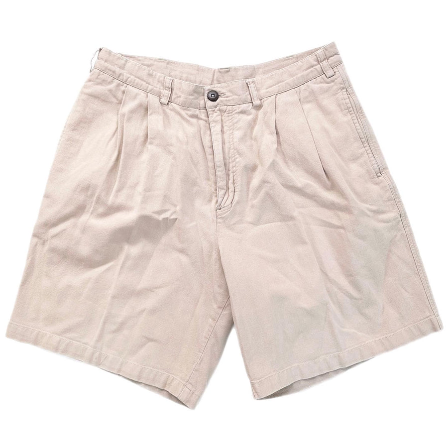 1996 Patagonia Mens 8” Pleated Cotton Field Shorts, Khaki (32/33)