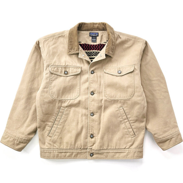 1994 Patagonia Blanket-Lined Canvas Nuevo Range Jacket, Rye & Bullseye (S)