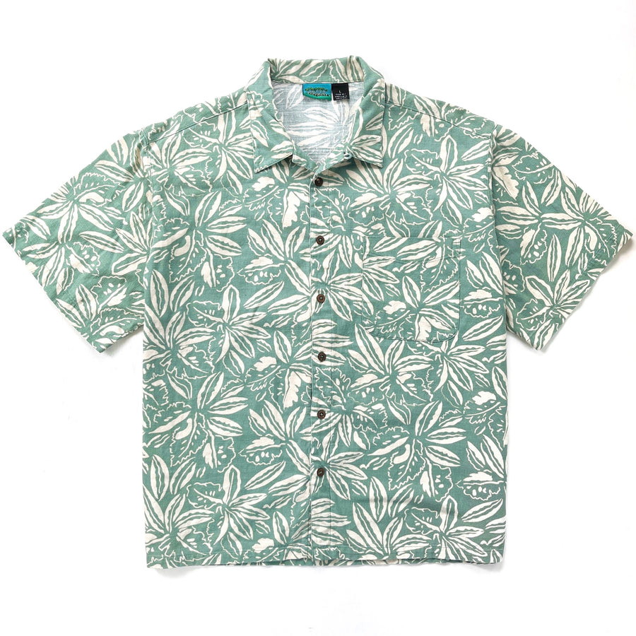 1994 Patagonia Mens A/C Cotton Print Shirt, Tropical (L/XL)