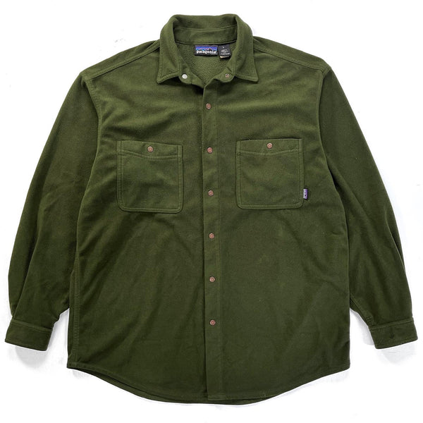1994 Patagonia Lightweight Synchilla Shirt, Dark Olive (L/XL)