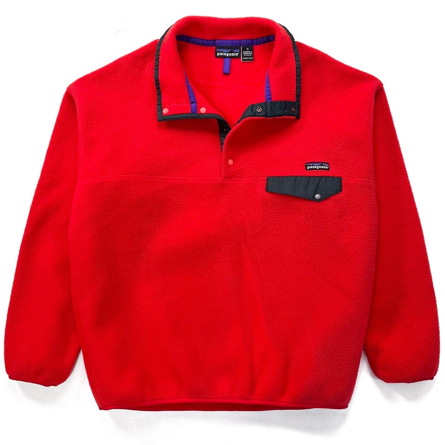 1994 Patagonia Synchilla Snap-T Fleece Pullover, French Red (XL)