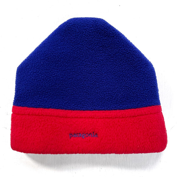 1988 Patagonia Synchilla Fleece Alpine Hat, Cobalt & Red (M)