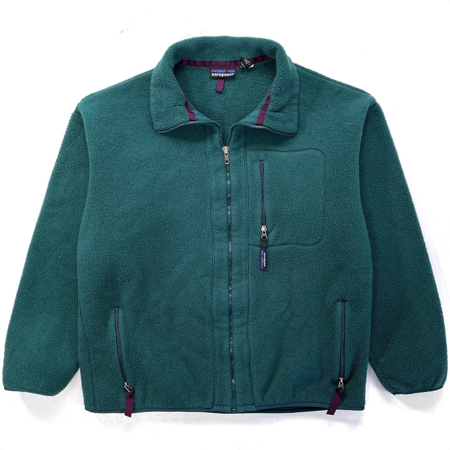 1994 Patagonia Made In The U.S.A. Synchilla Jacket, Spruce (L)