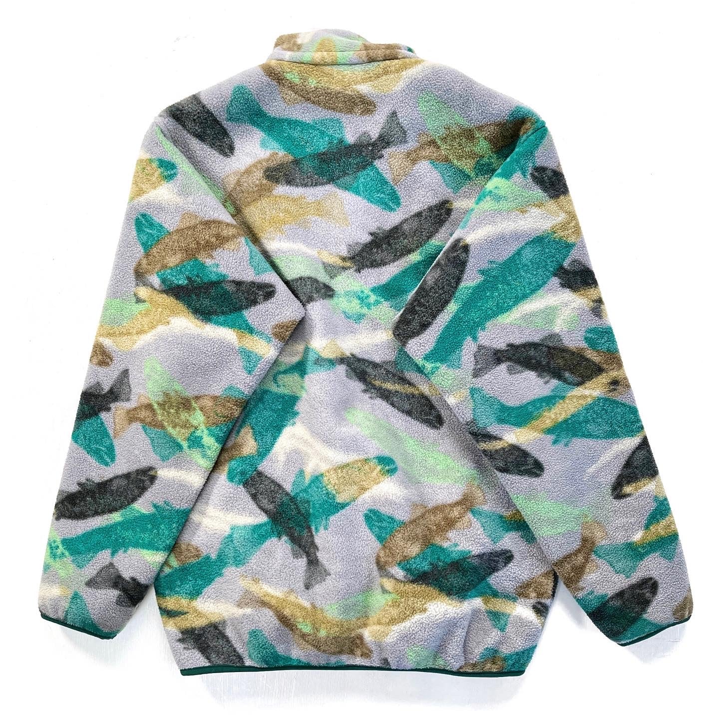2016 Patagonia Printed Synchilla Snap-T, Trout Tails: Green (XS/S)