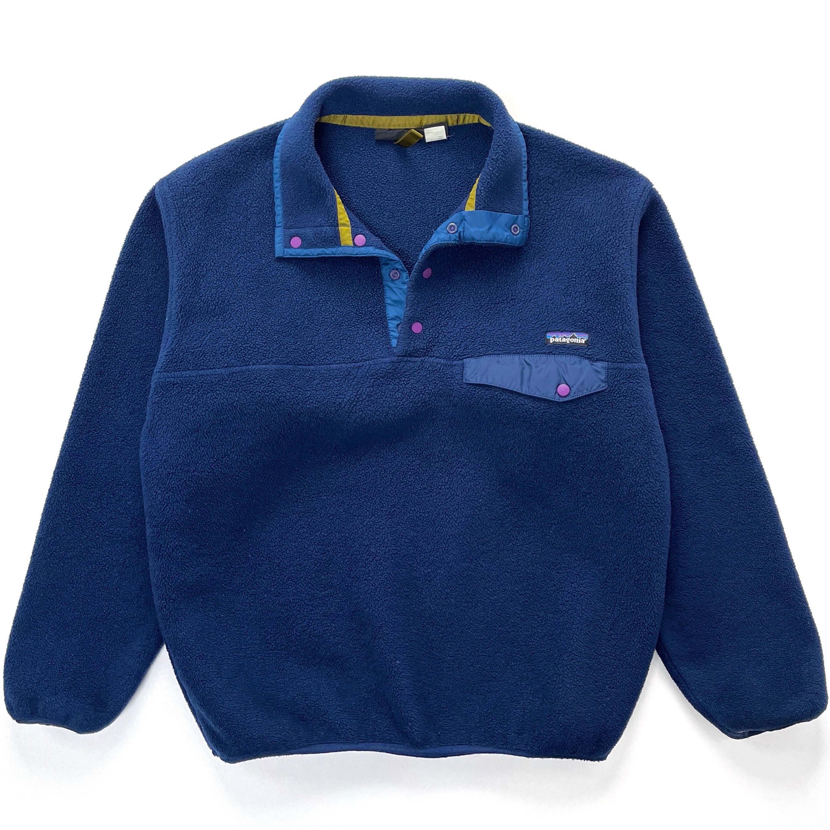 1998 Patagonia Synchilla Snap-T Fleece Pullover, Ink Blue (M)
