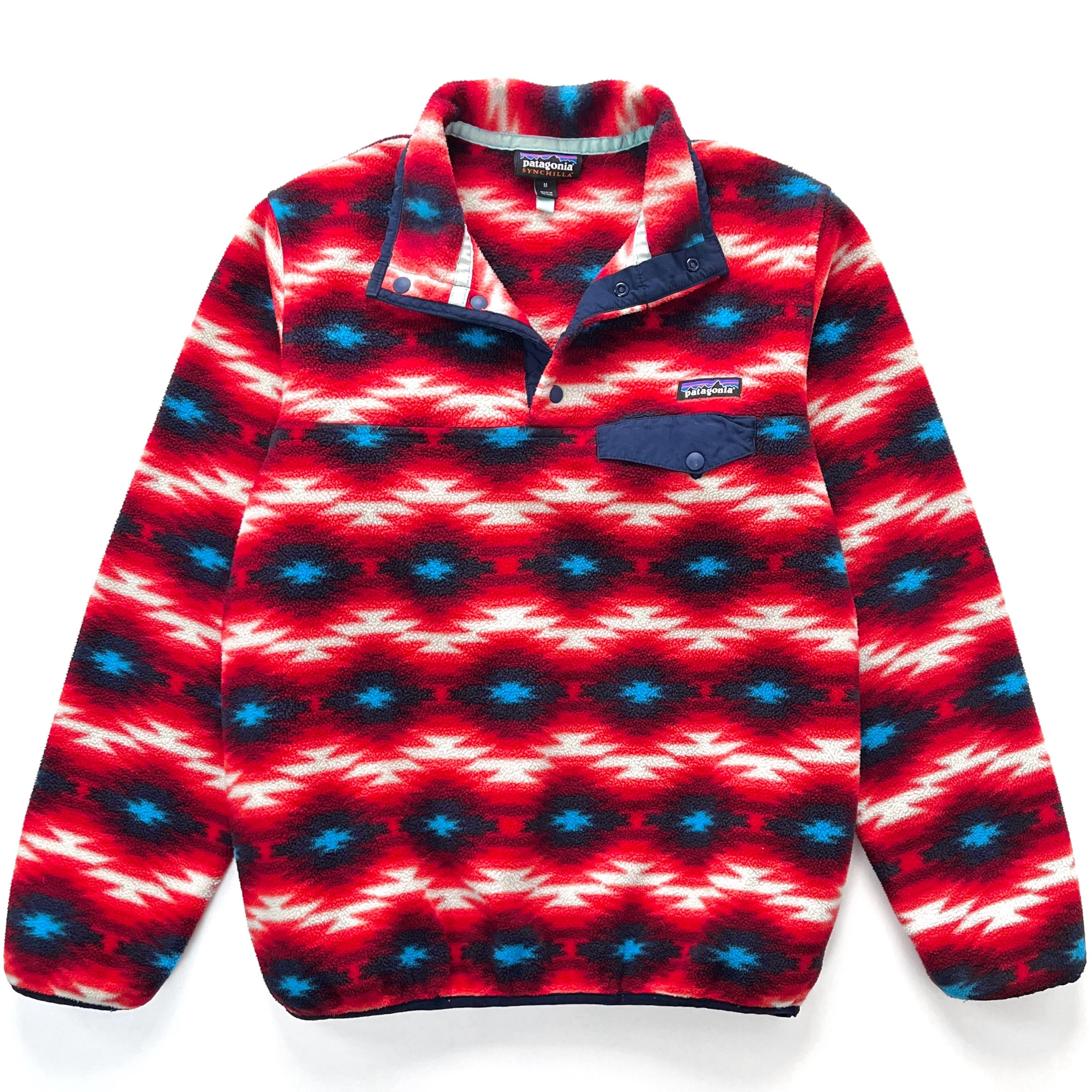 2015 Patagonia Womens Printed Synchilla Snap-T Pullover, Wild Desert (M)