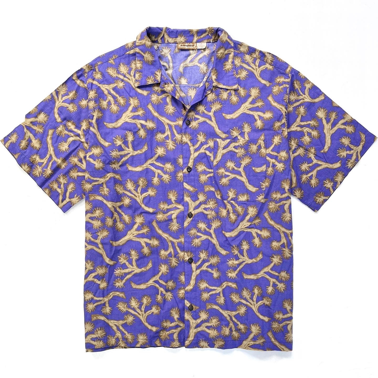 1992 Patagonia Mens A/C Cotton Print Shirt, Joshua Tree Print (XL)