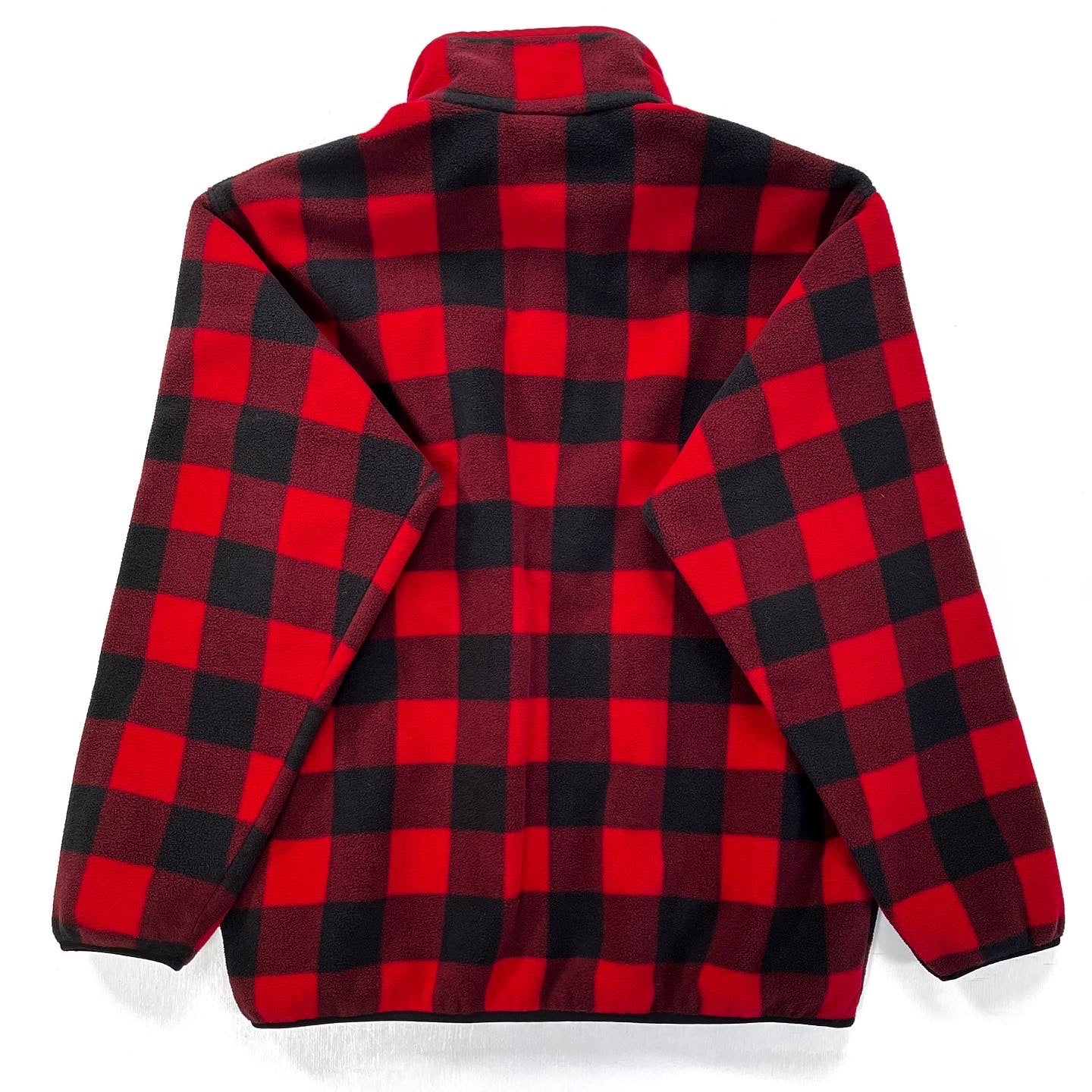 2014 Patagonia Printed Synchilla Snap-T, Fuzzy Plaid: Wax Red (L)