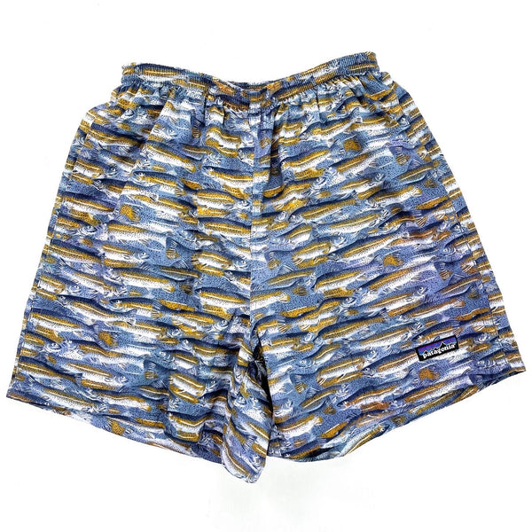 2005 Patagonia Mens 5” Printed Baggies Shorts, School of Trout (S)