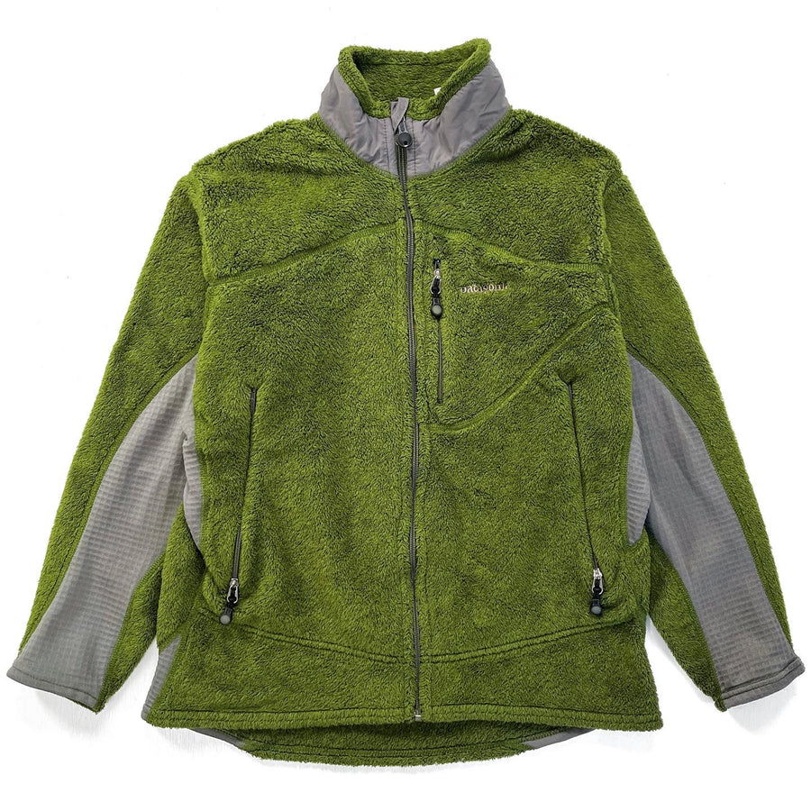 2003 Patagonia Made In The U.S.A. Mens R2 Fleece Jacket, Green (M)