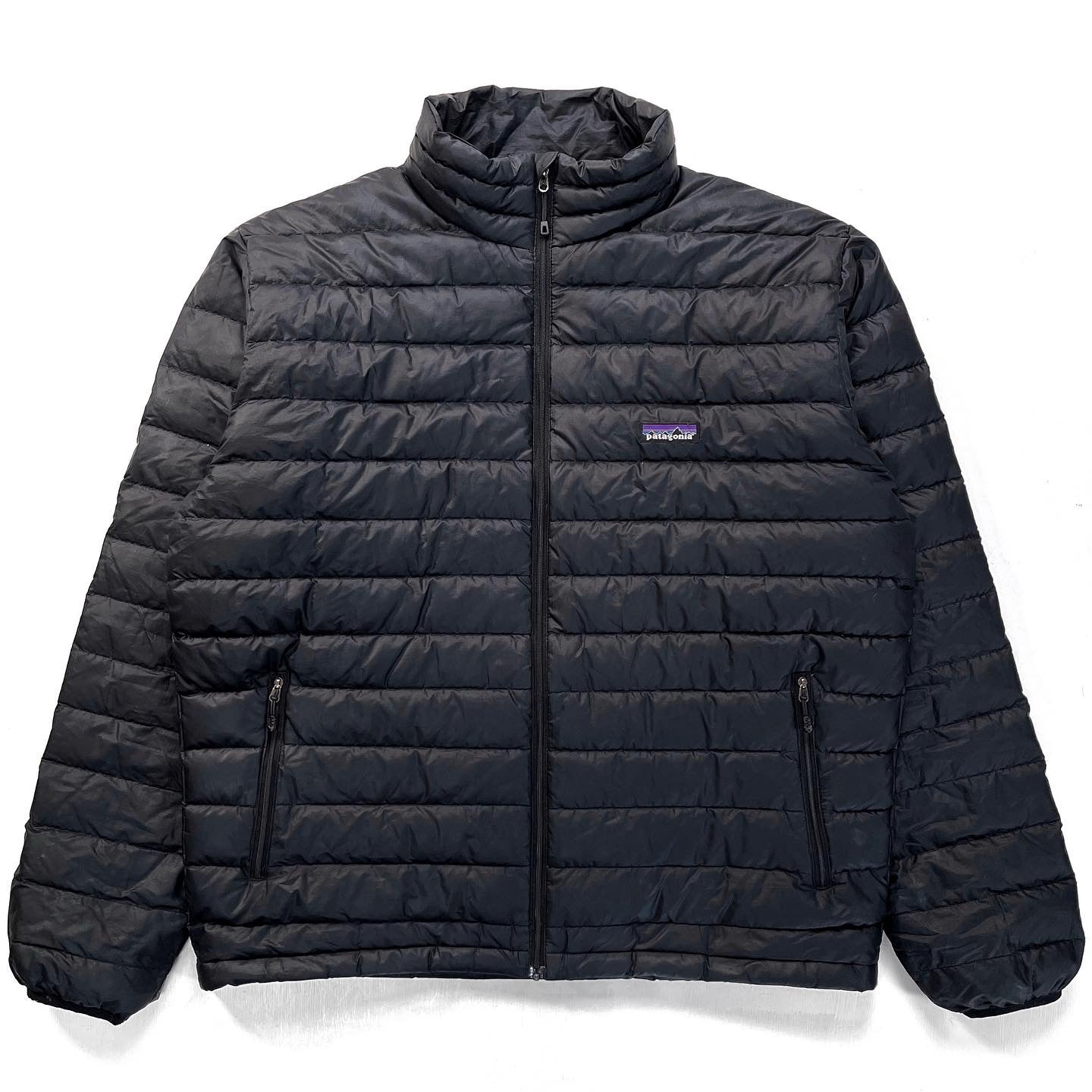 2009 Patagonia Mens Polyester Ripstop Down Sweater, Black (L)