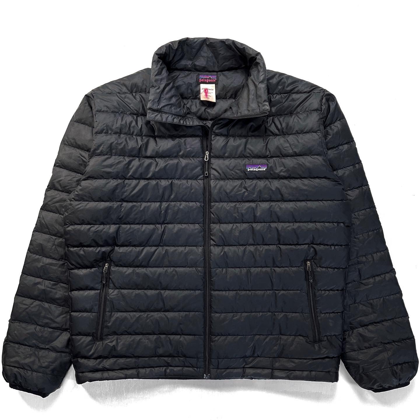 2009 Patagonia Mens Polyester Ripstop Down Sweater, Black (L)