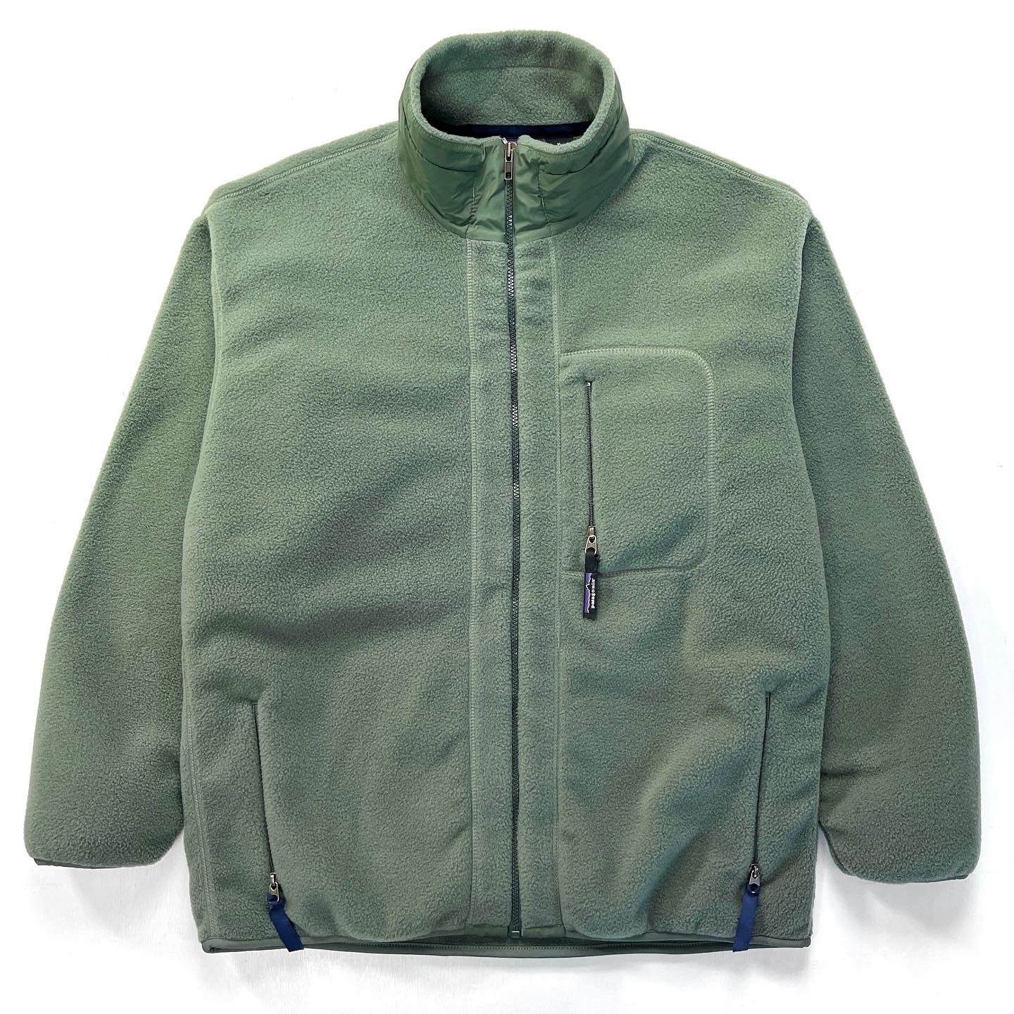1995 Patagonia Made In The U.S.A. Synchilla Jacket, Eucalyptus (XL)