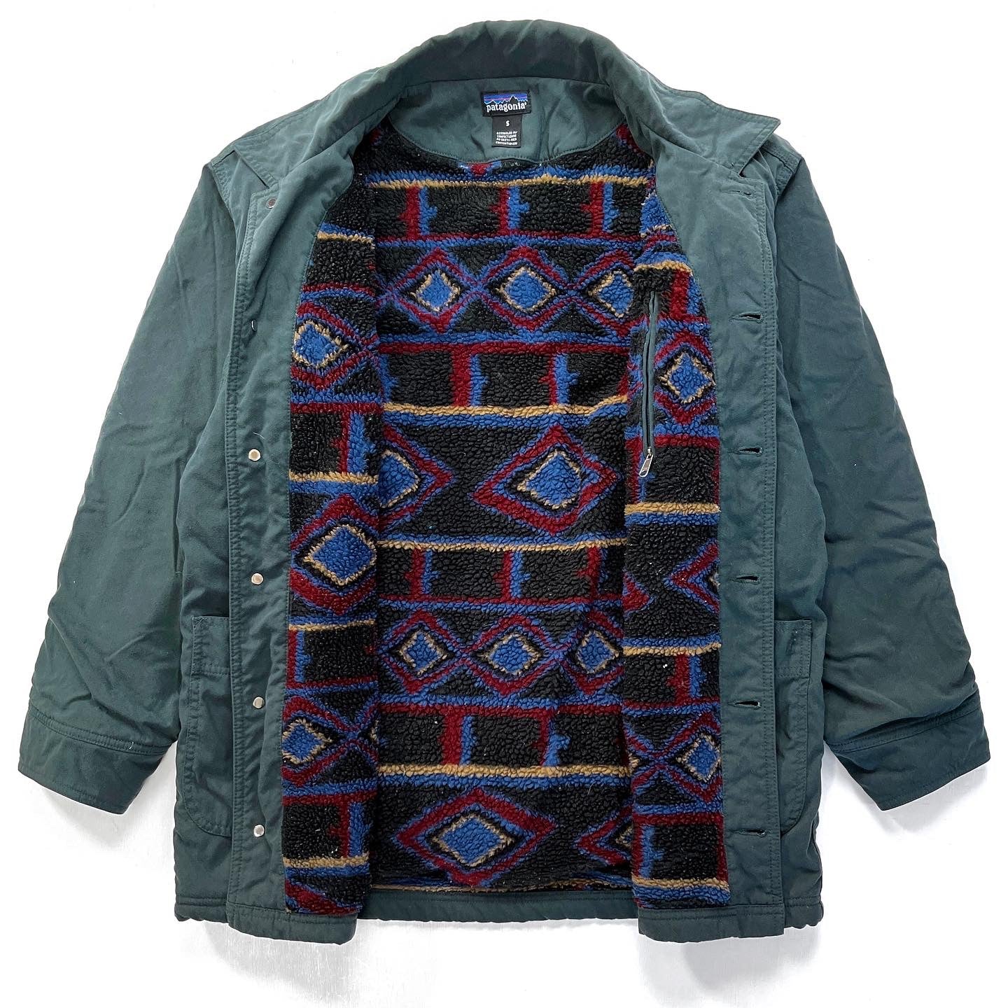 1995 Patagonia Pile-Lined Canvas Nuevo Range Coat, Spruce (S/M)