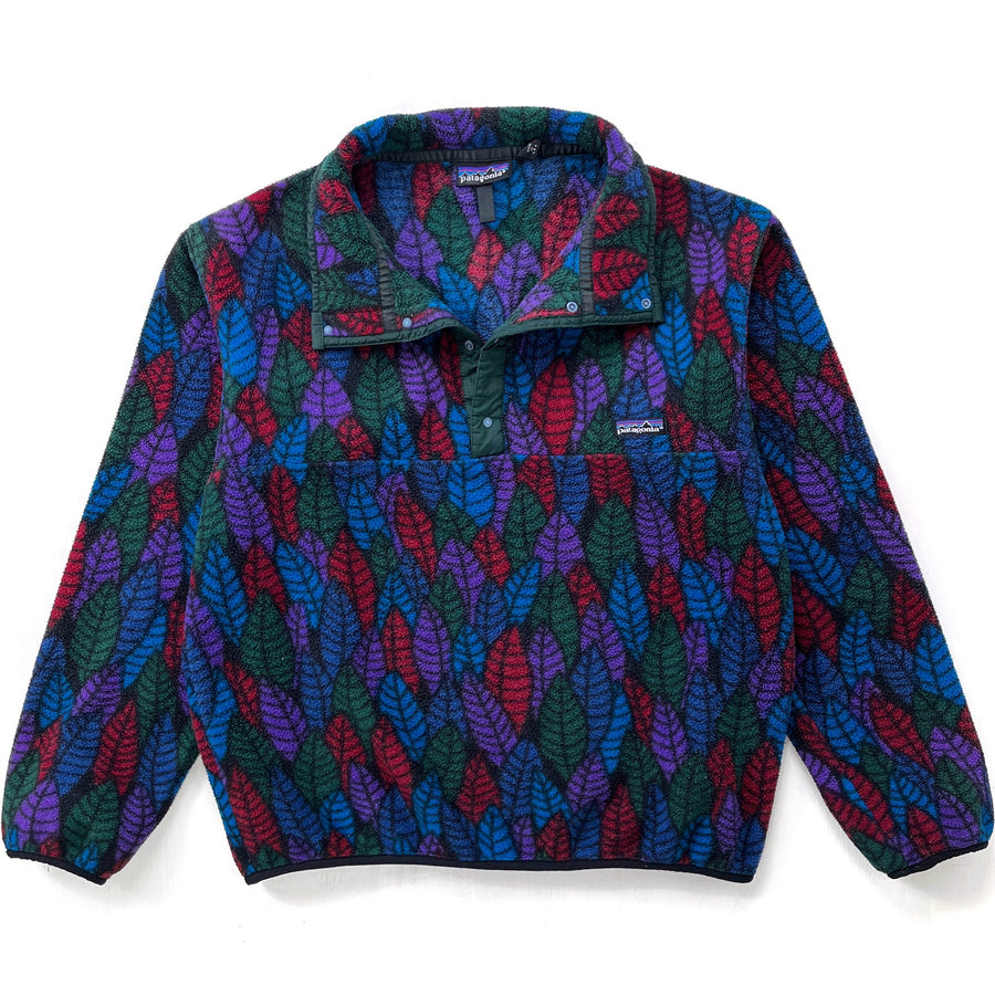 1991 Patagonia Printed Synchilla Snap-T Pullover, Spears: Purple (M)