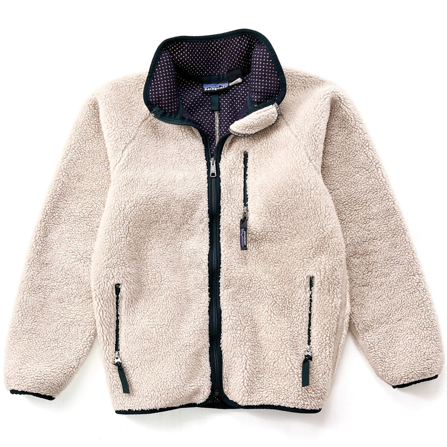 1997 Patagonia Made In The U.S.A. Retro Pile Cardigan, Natural (S)