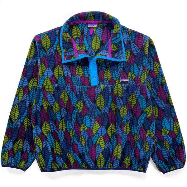 1992 Patagonia Printed Synchilla Snap-T, Spears: Bright Blue (XL)