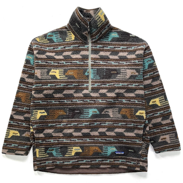 1996 Patagonia Printed Shearling Synchilla Sweater, Anatolia (L)