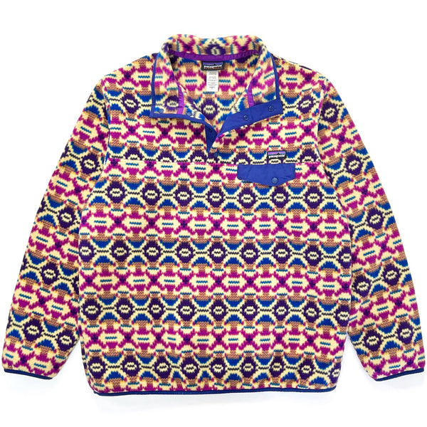 2013 Patagonia Womens Printed Synchilla Snap-T, Aberdeen: Butterfly (XL)