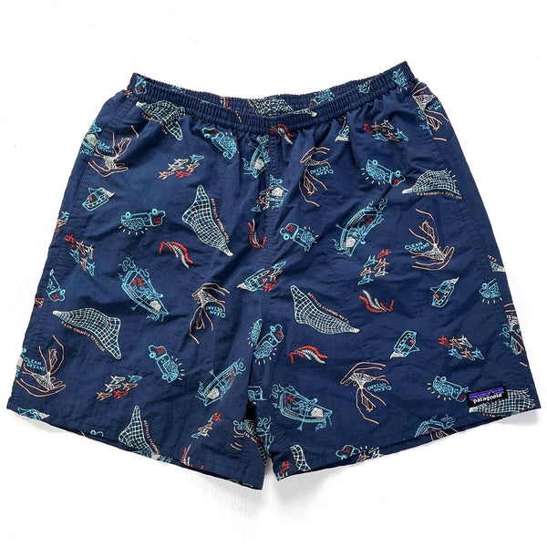 2022 Patagonia Mens 7” Printed Baggies Shorts, Clean Currents (L)