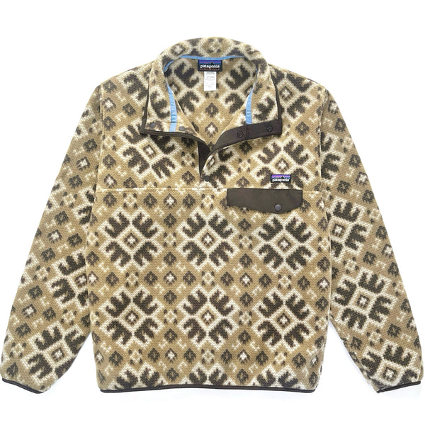 2013 Patagonia Printed Synchilla Snap-T Pullover, Aurora: Retro Khaki (S)