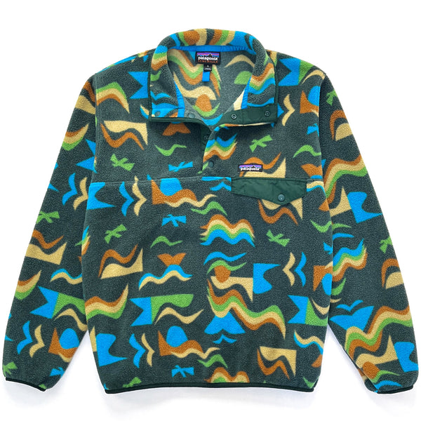 2021 Patagonia Printed Synchilla Snap-T, Arctic Collage: Northern Green (S)