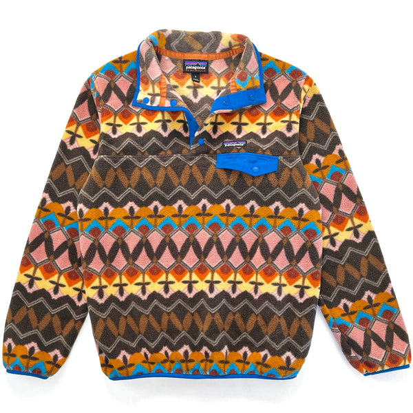 2021 Patagonia Womens Printed Synchilla Snap-T, Companion: Pink (S)