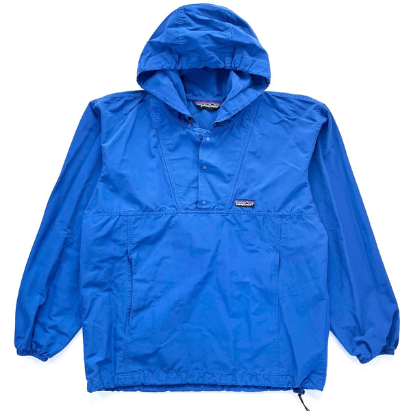 1987 Patagonia Made In The U.S.A. Hooded Baggies Pullover, Blue (M)