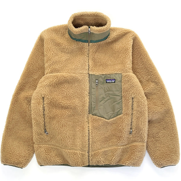 2011 Patagonia Classic Retro-X Fleece Jacket, Vintage Gold / Alpha Green (M)