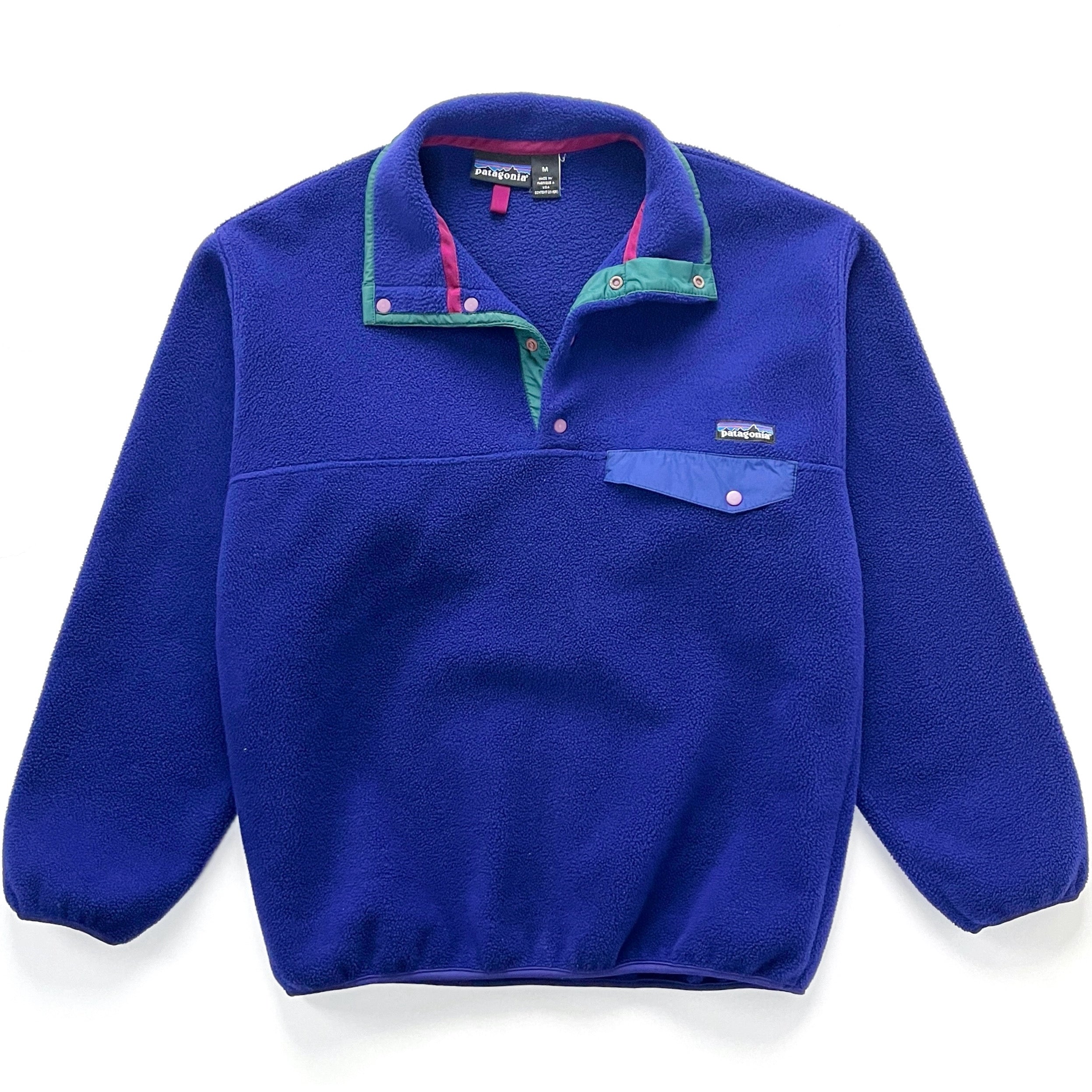 1995 Patagonia Made In The U.S.A. Synchilla Snap-T, Bright Navy (M)