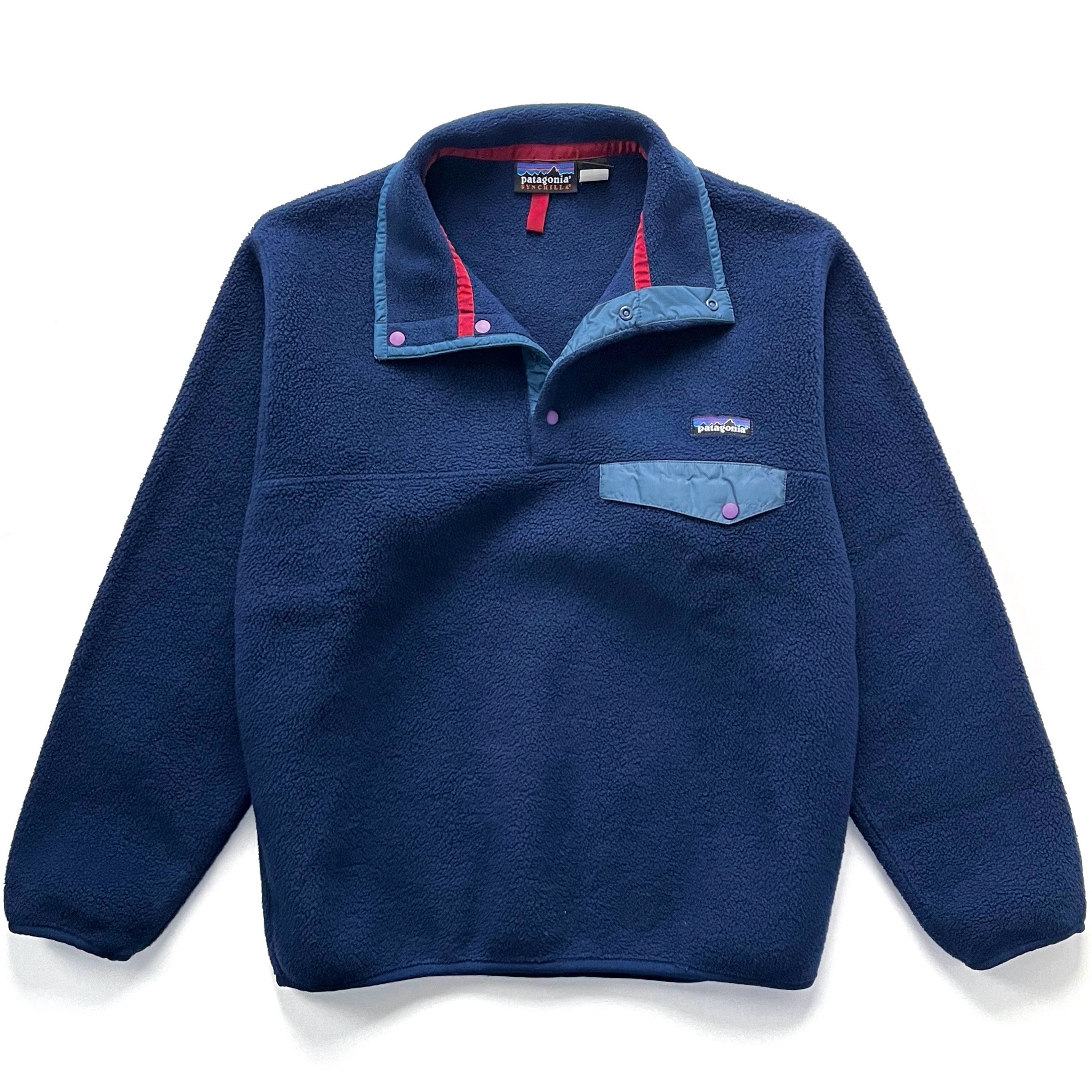 2001 Patagonia Synchilla Snap-T Pullover, Midnight Navy Blue (S)