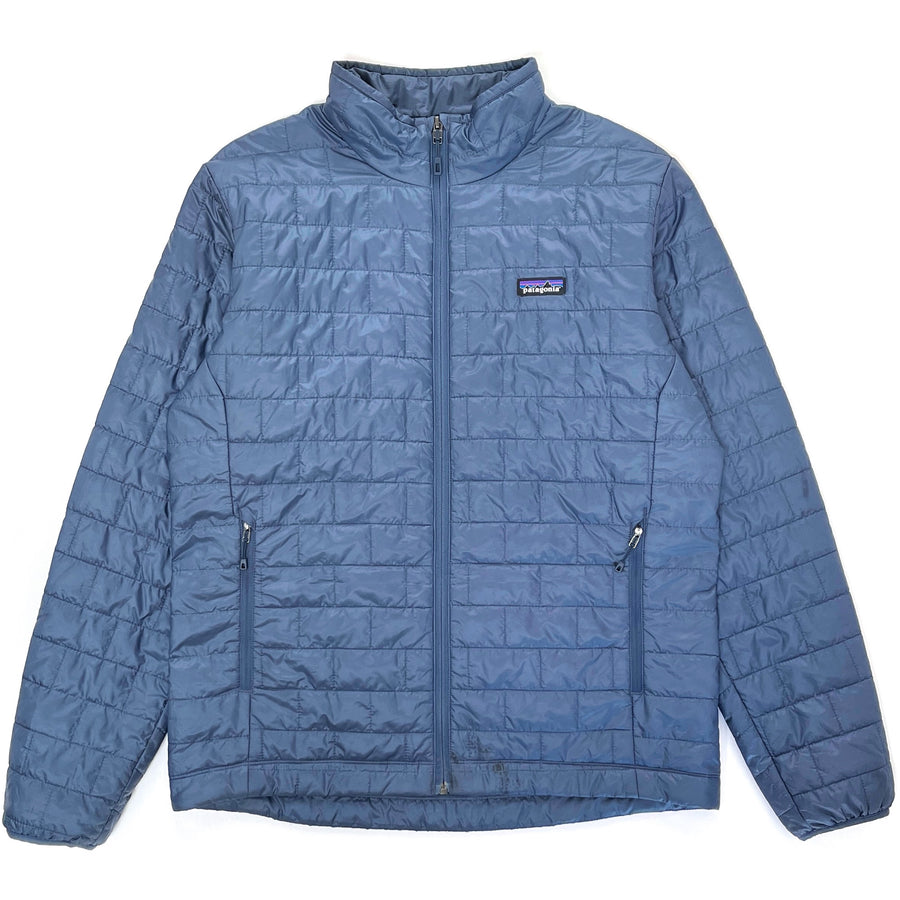 2018 Patagonia Mens Nano Puff Insulated Full-Zip Jacket, Stone Blue (L)