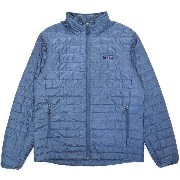 2018 Patagonia Mens Nano Puff Insulated Full-Zip Jacket, Stone Blue (L)