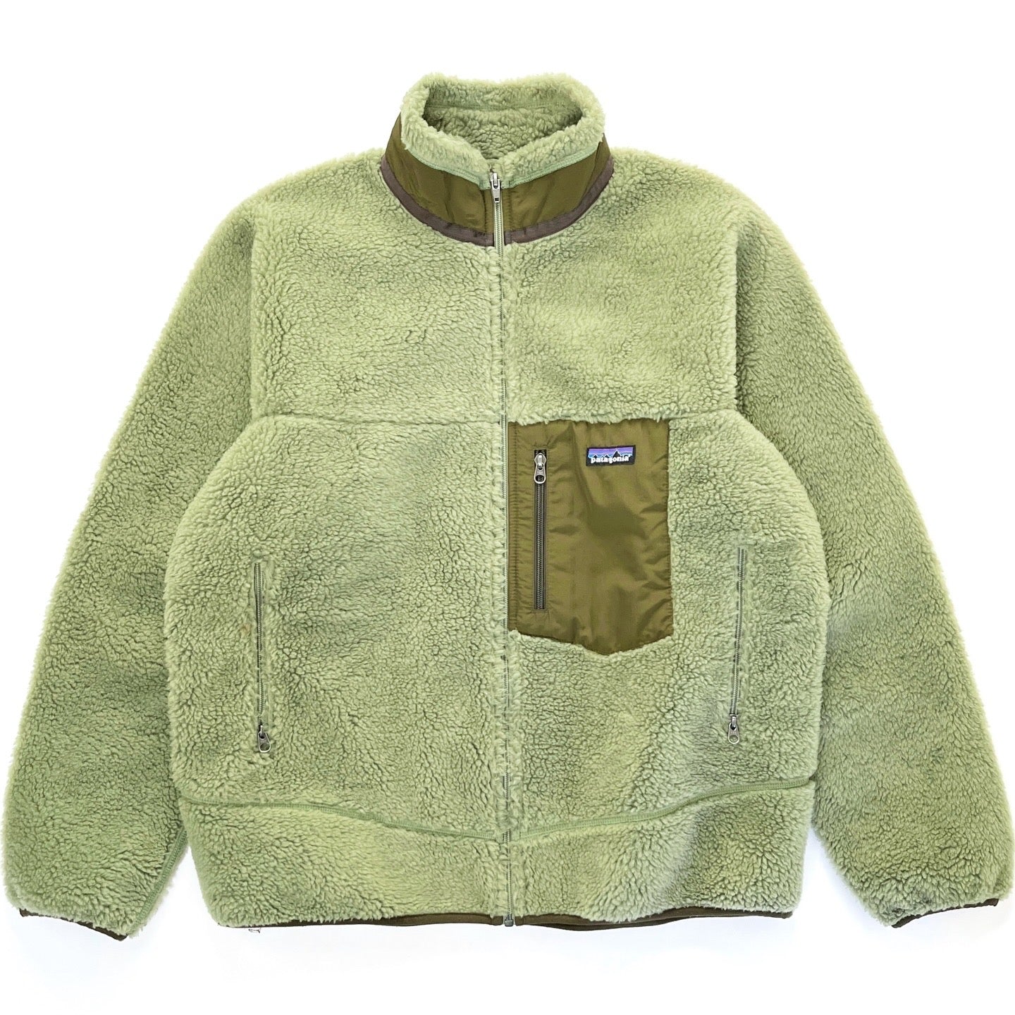 2012 Patagonia Classic Retro-X Deep Pile Fleece Jacket, Spanish Moss (L)