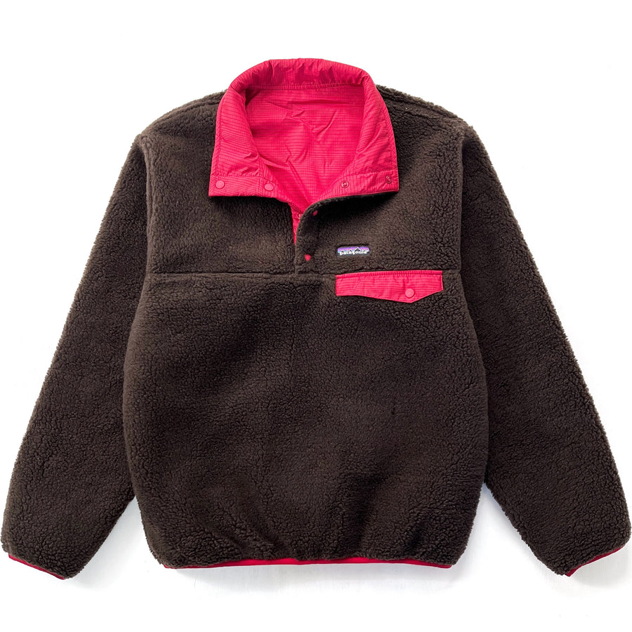 2007 Patagonia Reversible Deep Pile Snap-T Pullover, Velvet Brown (S)