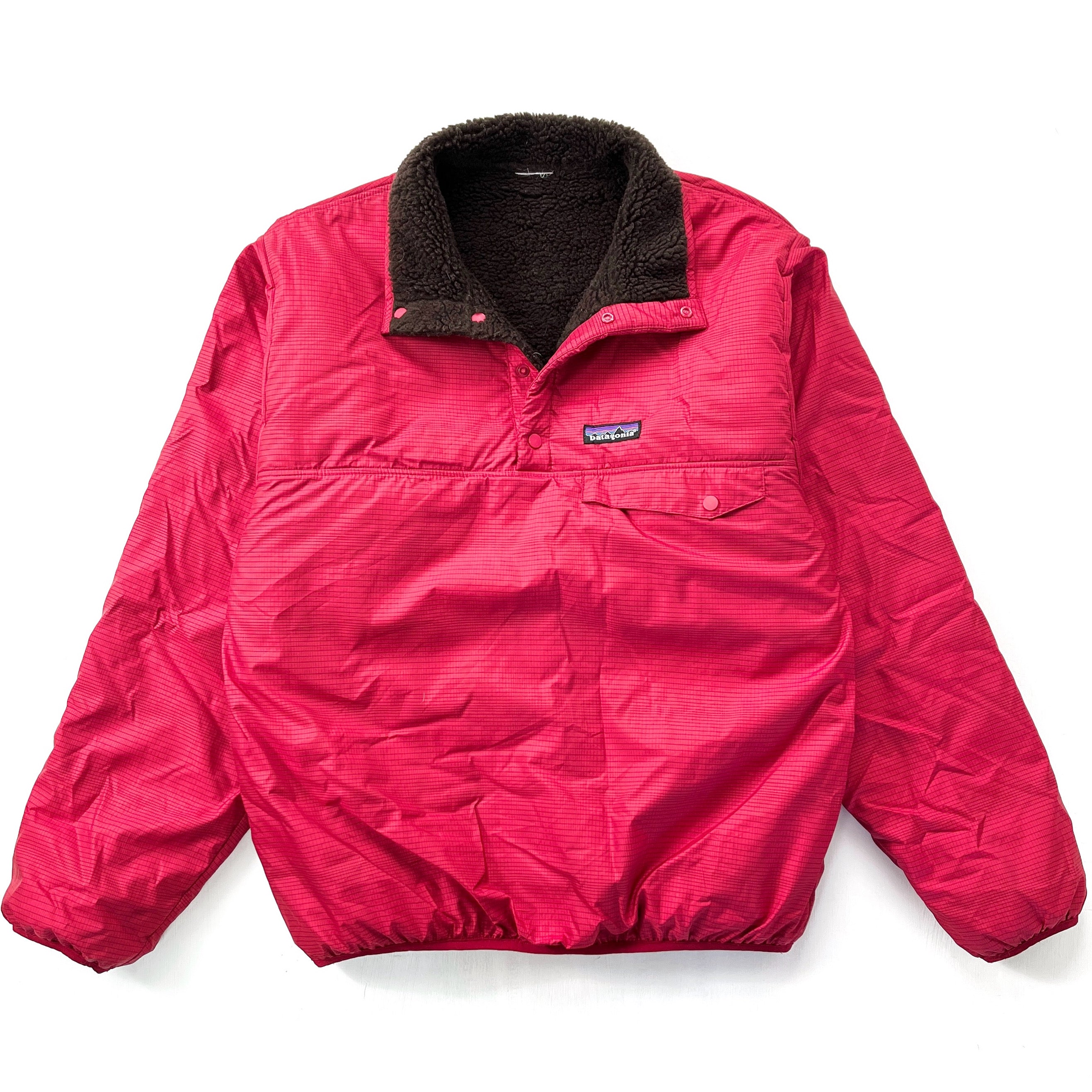 2007 Patagonia Reversible Deep Pile Snap-T Pullover, Velvet Brown (S)