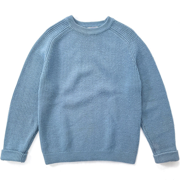 1970s Patagonia Wool Chamonix Guide Sweater, Glacier Blue (M/L)