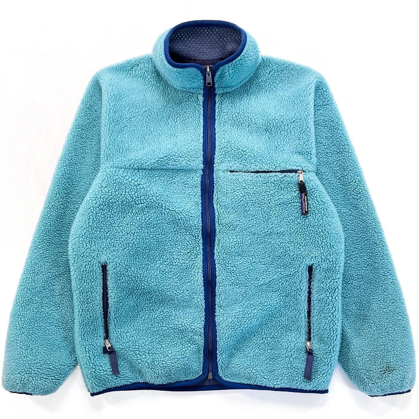1994 Patagonia Made In The U.S.A. Retro Pile Cardigan, Sea Green (M)
