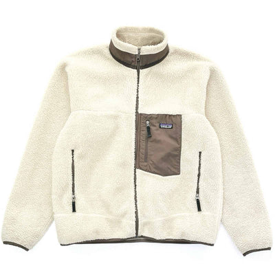2008 Patagonia Classic Retro-X Fleece Jacket, Natural & Mushroom (L/XL)