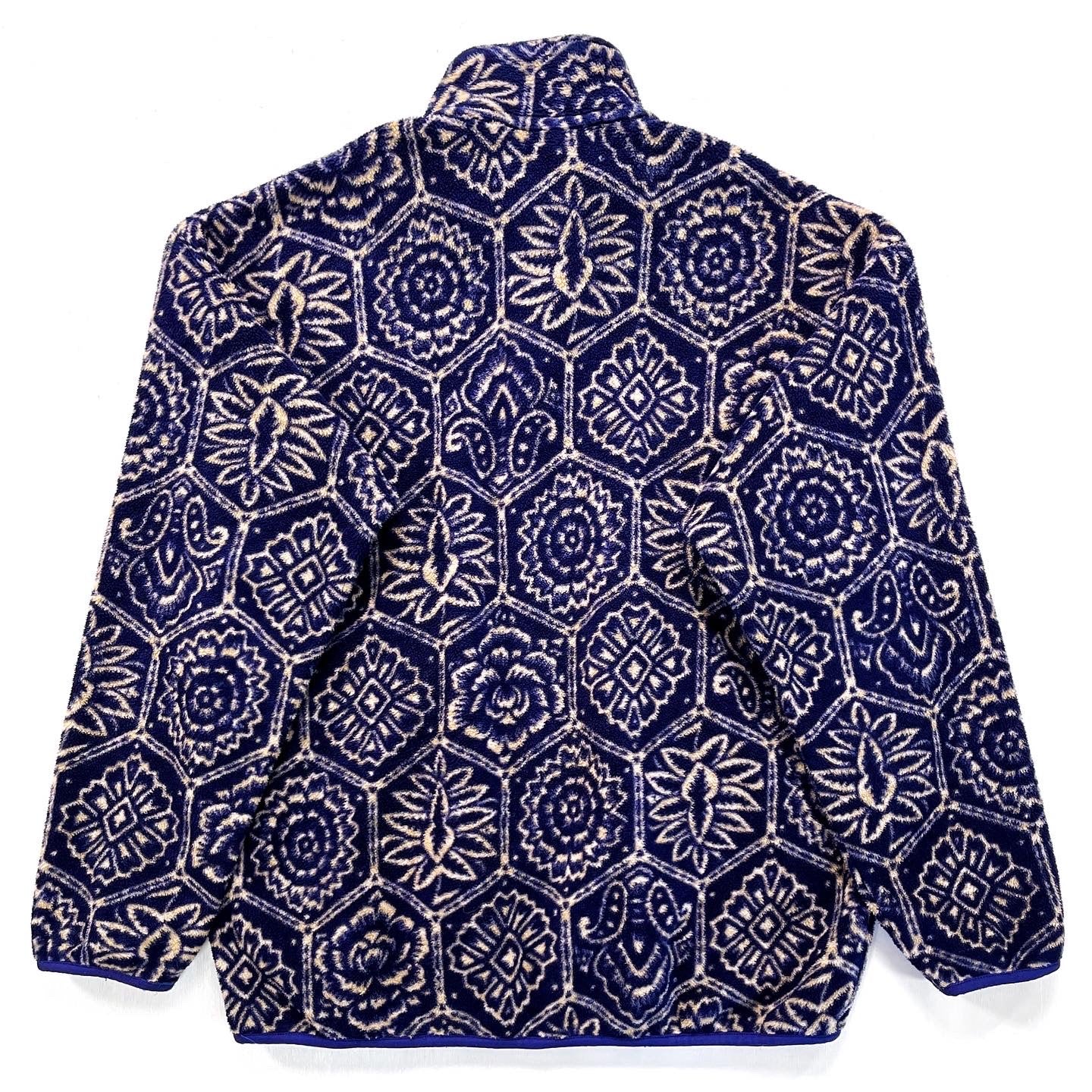 1995 Patagonia Printed Synchilla Snap-T Pullover, Nepali Hexagon (L)