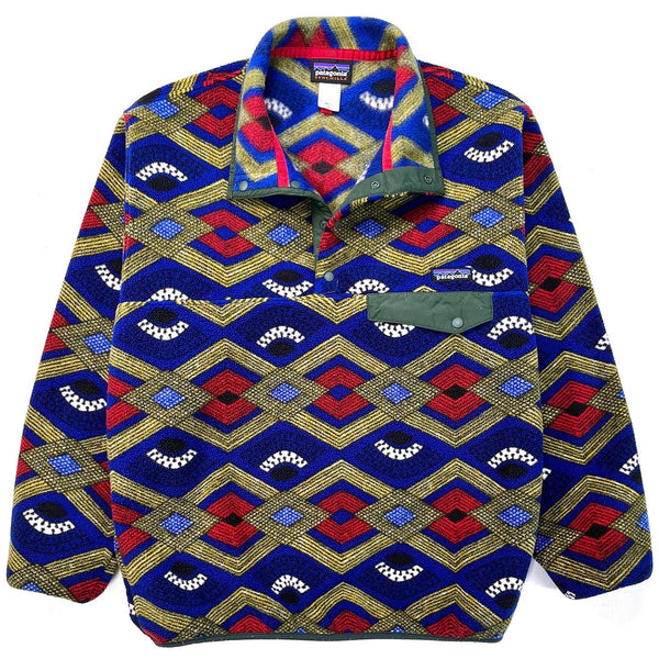 2014 Patagonia Printed Synchilla Snap-T, Slowfoot: Cobalt Blue (M/L)